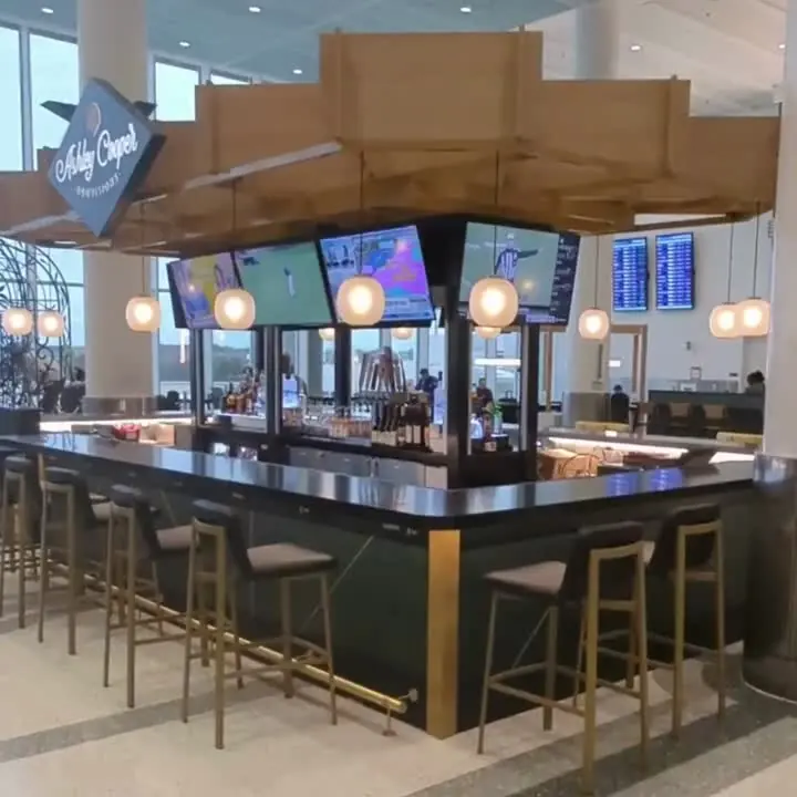 Ashley Cooper Provisions, Charleston International Airport (Delaware North): millwork canopy and bar